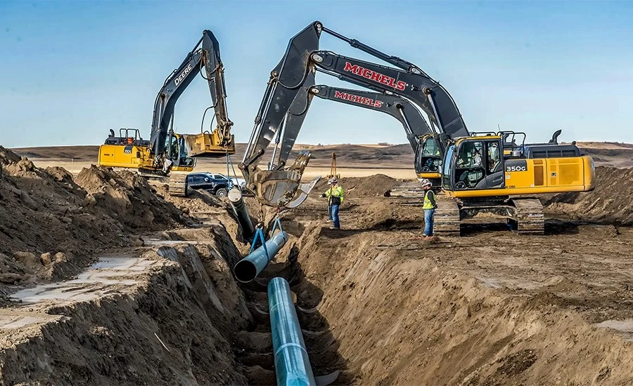 pipeline system construction steel line pipe installed in trench -octal pipe pipeline system construction steel line pipe installed in trench -octal pipe